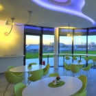 Artemide Pipe LED Suspension in Restaurant
