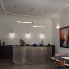 2 x Lee Broom Crystal Tube LED Suspension Lights in Kitchen