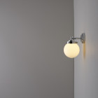 Original BTC Mini Globe Wall Light Chrome/Opal