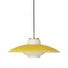 Warm Nordic Opal Shade Pendant Illuminating Yellow