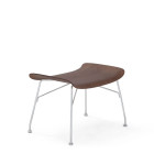 Kartell Smart Wood S/Wood Ottoman Slatted Ash Dark Wood Chrome