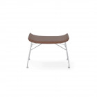 Kartell Smart Wood S/Wood Ottoman Basic Veneer Dark Wood Chrome