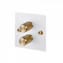 Buster + Punch 2G Dimmer Switch White/Brass