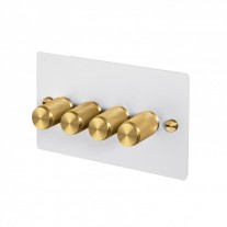 Buster + Punch 4G Dimmer Switch White/Brass