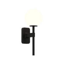 Astro Tacoma Single Globe Wall Light Matt Black Tacoma White