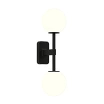 Astro Tacoma Twin Globe Wall Light Matt Black Globe White