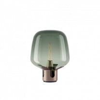 Lodes Flar Floor/Table Lamp Medium Terra Base/Turquoise Shade