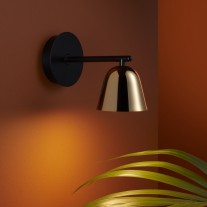 Parachilna Lighto A LED Wall Light Golden Glossy 