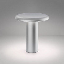 Artemide Takku LED Portable Table Lamp Anodized Grey