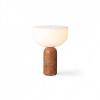 New Works Kizu LED Portable Table Lamp Breccia Pernice Marble