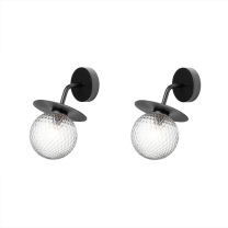 Nuura Liila Outdoor Wall Light Black/Opal White Glass