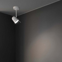  Luceplan Counterbalance Spotlight in White on Ceiling