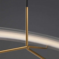 Gold Vibia Halo Jewel LED Suspension