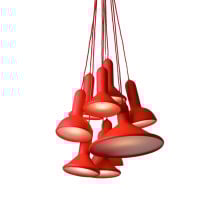 Established & Sons Torch Bunch Suspension - S10 Red