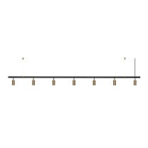 RUBN Long John LED Pendant with Uplight 7 Spot Black Brass
