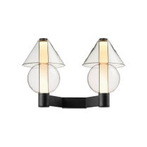 Marset Fragile A2 Wall Light Black - Cone and Sphere