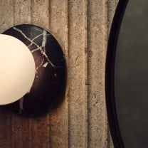 J. Adams & Co Orbit Wall Light Black Close up