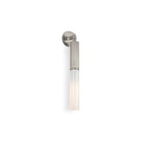 J. Adams & Co Flume Wall Light Satin Nickel Clear