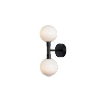 SkLO Stem 2x Wall / Ceiling Light White - Dark Oxidized (on)