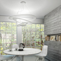 Artemide Pirce LED Suspension Above Dining Table