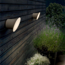Luceplan Ecran LED Wall Light in Sand on Outdoor W