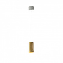 Santa & Cole Cirio Simple LED Pendant Polished Brass White Surface Canopy