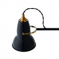 Anglepoise Original 1227 Brass Lamp with Wall Bracket Jet Black