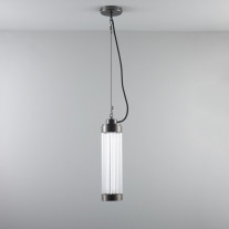 Original BTC Pillar LED Pendant Light Weathered Brass Off