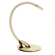 Original BTC Nimbus Table Lamp Gold Plated/Beige Leather