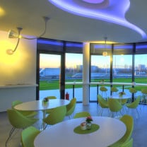 Artemide Pipe LED Suspension in Restaurant