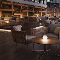 KDLN Kushi Mobile LED Portable Table Lamp in Restaurant