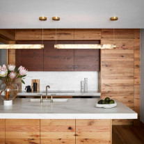 2 x Lee Broom Tube LED Suspensions in Kitchen