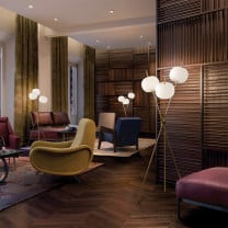 KDLN Kushi LED Floor Lamp Brass in Lounge