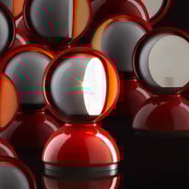 Red Artemide Eclisse Table Lamp