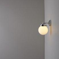 Original BTC Mini Globe Wall Light Chrome/Opal
