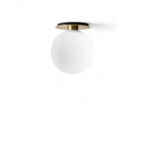 Audo Copenhagen TR Bulb Ceiling/Wall Light Brushed Brass / Shiny Opal Shade