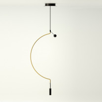 Axolight Liaison 1 LED Suspension Light M Gold/Black