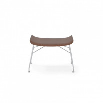 Kartell Smart Wood S/Wood Ottoman Basic Veneer Dark Wood Chrome