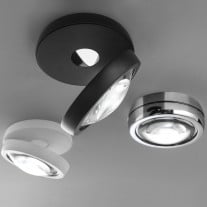 Lodes Nautilus LED Ceiling Light Matte White 9010, Matte Black 9005 and Chrome