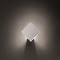 Lodes Puzzle Square LED Wall/Ceiling White on Black Background