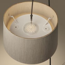Foscarini Twiggy Elle Wood MyLight Tunable White LED Floor Lamp Black/Maple Close Up