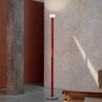 Flos Bellhop LED Floor Lamp Red Brick/White