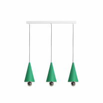 Petite Friture Cherry LED Linear Pendant Mint Green & Titanium