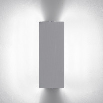 Nemo Lighting Applique à Volet Pivotant Double LED Wall Light Natural Anodized Aluminium