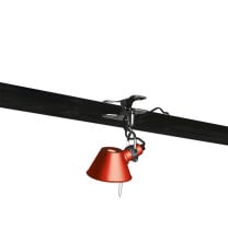 Artemide Tolomeo Pinza Clip-on Light Micro Red