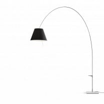 Luceplan Lady Costanza Floor Lamp - Black shade, aluminium body