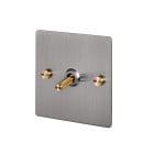 Buster + Punch 1G Toggle Switch Steel/Brass