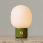 Audo Copenhagen JWDA Table Lamp Portable - Green (turned on)