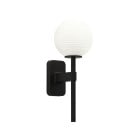 Astro Tacoma Single Globe Wall Light Matt Black Tacoma Ribbed White