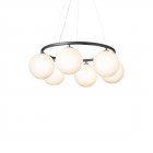 Nuura Miira 6 Circular Pendant Rock Grey/Opal White